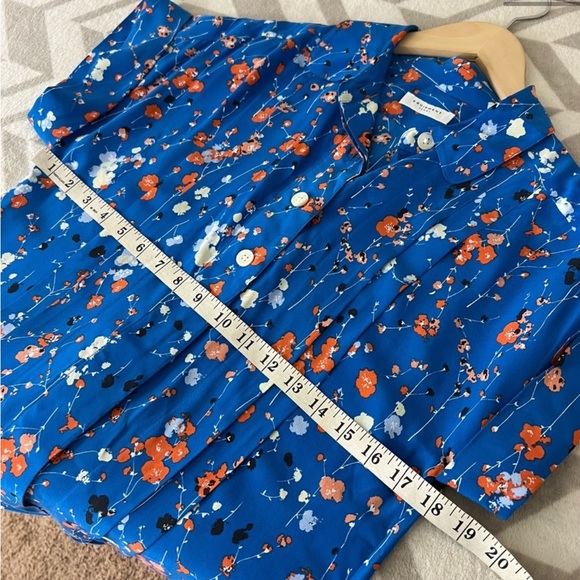 Equipment 2pc Set Floral Print Silk Top size XS Floral Silk Shorts size 6 - Picture 8 of 9